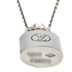 Louis Vuitton For UNICEF Sterling Silver Lockit Pendant Necklace