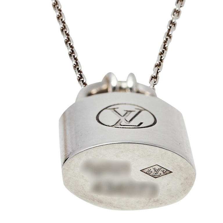 Sterling silver Louis Vuitton Unicef Lockit pendant necklace