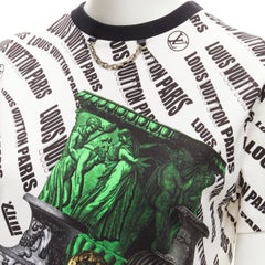 LOUIS VUITTON FORNASETTI 2021 graphic logo Vase chain trimmed cotton tshirt S
