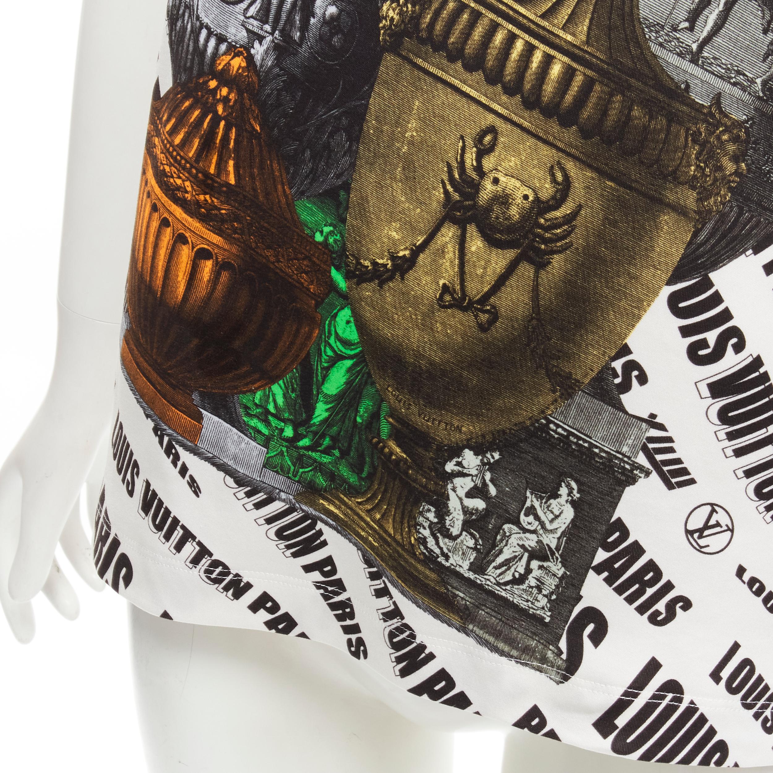 LOUIS VUITTON FORNASETTI 2021 graphic logo Vase chain trimmed cotton tshirt S 1