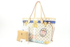 Louis Vuitton Forte Dei Marmi Blue Damier Azur Summer Trunks Neverfull MM 15lv12
