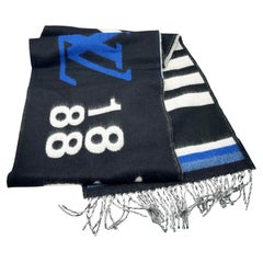 Louis Vuitton Forward 1888 Blue Black Cashmere Blend Scarf