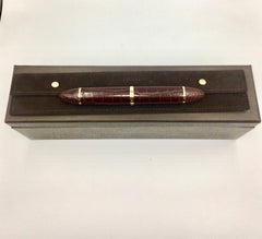 Louis Vuitton Fountain Pen Cargo Exotic Leather Brown