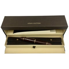 Louis Vuitton Fountain Pen Cargo Exotic Leather Brown