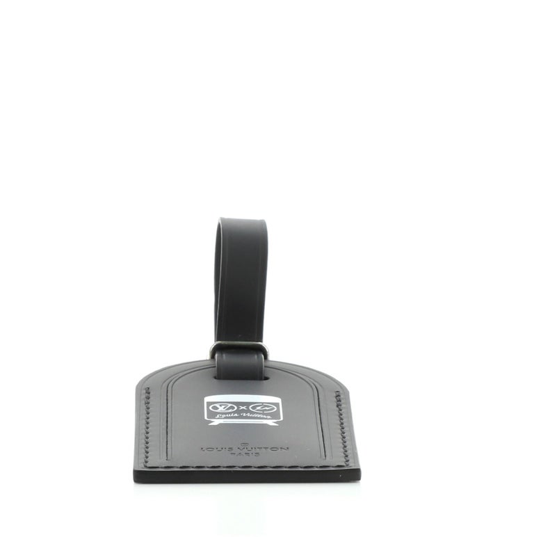 Louis Vuitton Black Leather Fragment Luggage Tag Auction