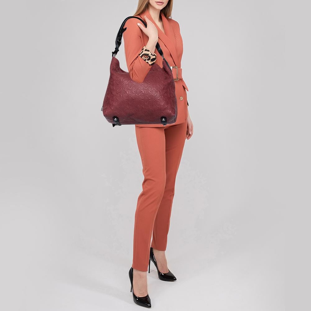 Pink Louis Vuitton Framboise Monogram Antheia Leather Brode GM Bag