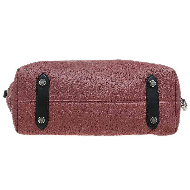 Brown Louis Vuitton Framboise Monogram Antheia Leather Hobo PM Bag