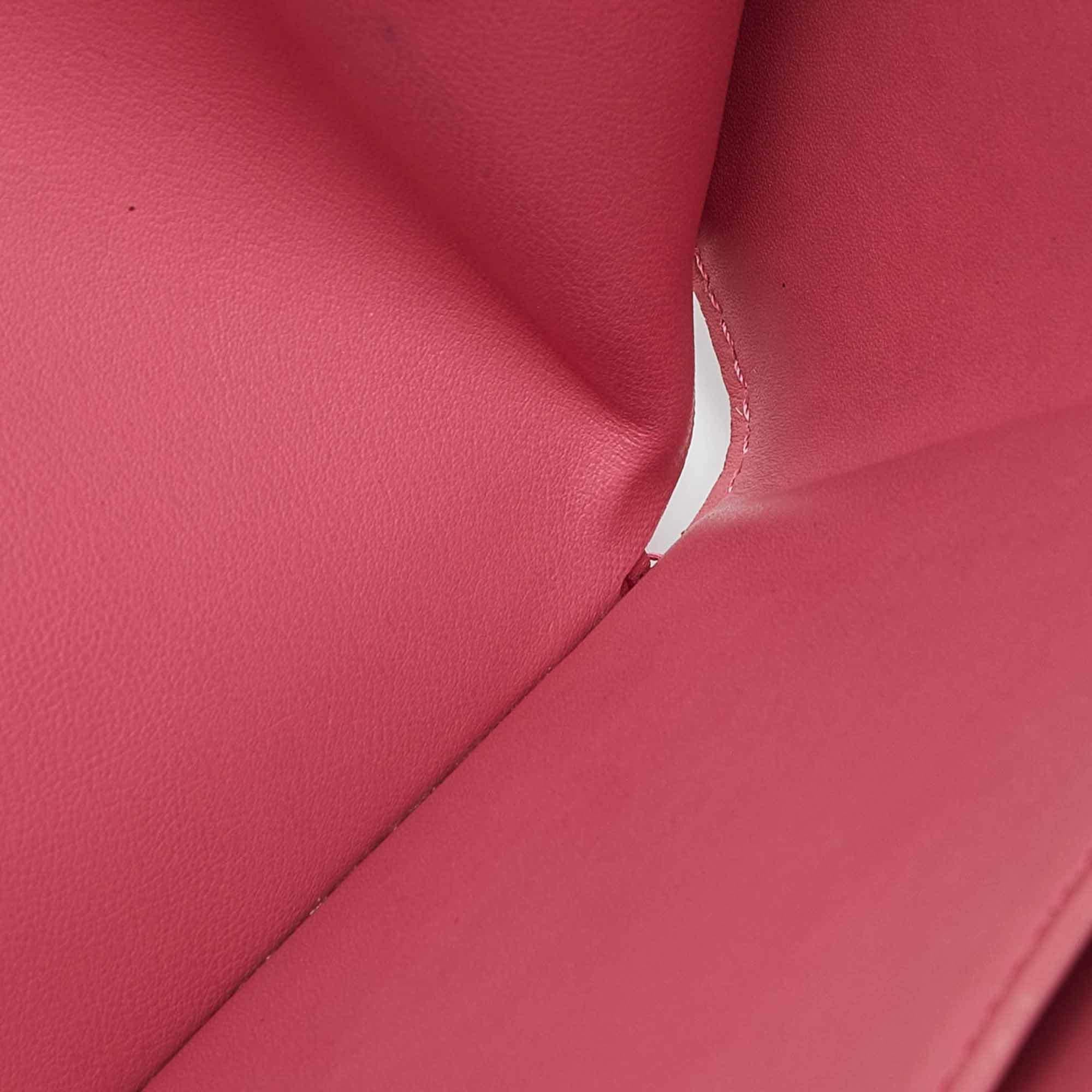 Pink Louis Vuitton Framboise Monogram Vernis Elise Wallet For Sale