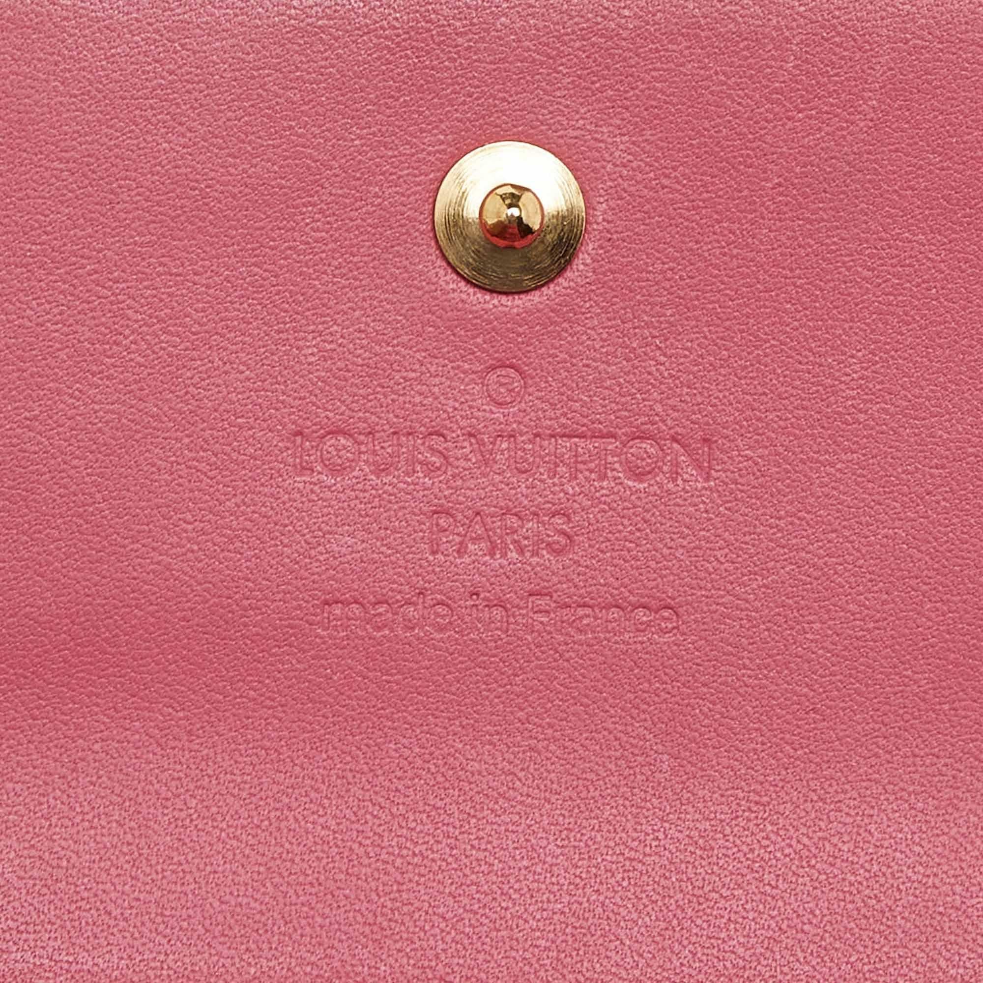 Louis Vuitton Framboise Monogram Vernis Elise Wallet For Sale 4