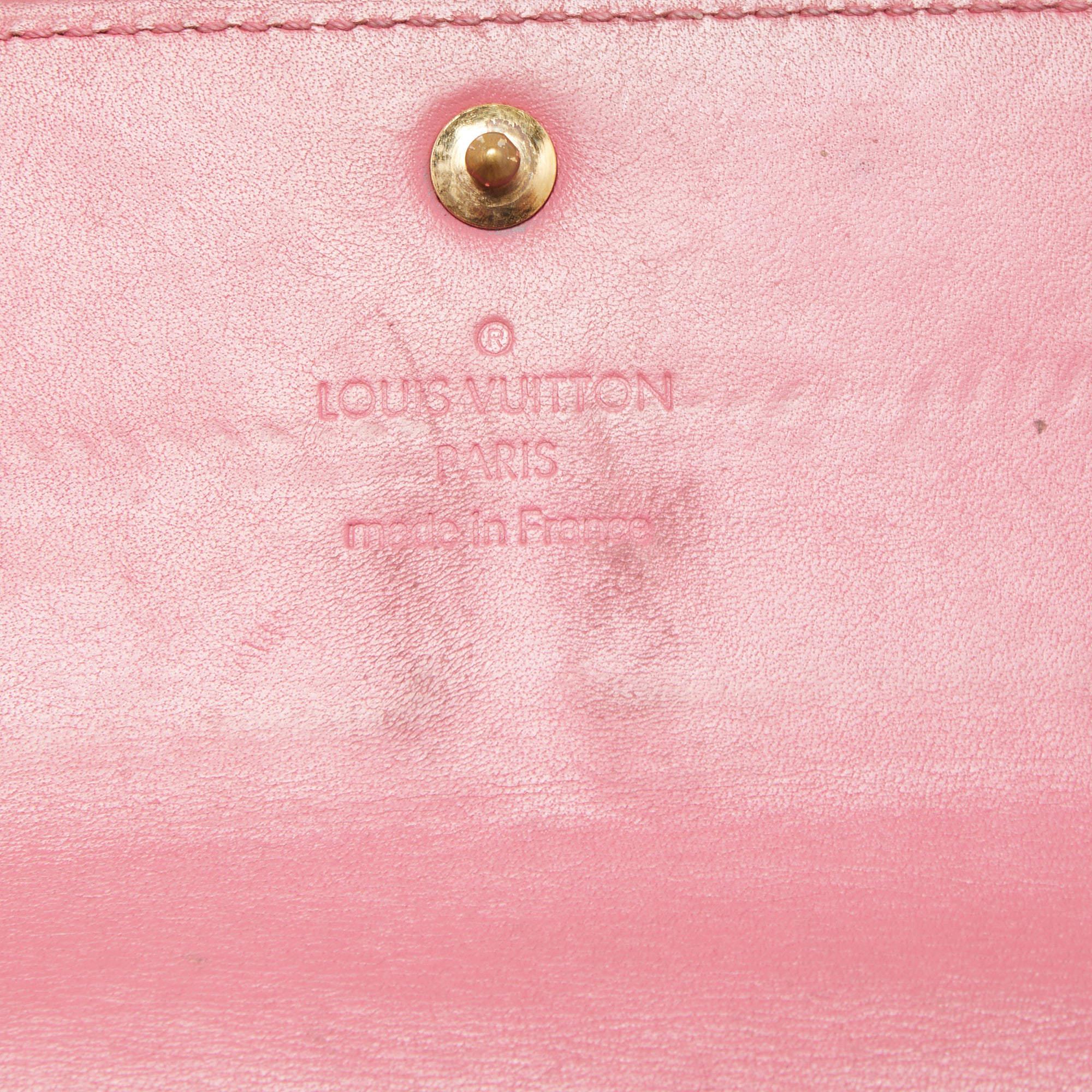 Louis Vuitton Framboise Monogram Vernis Sarah Wallet For Sale 11