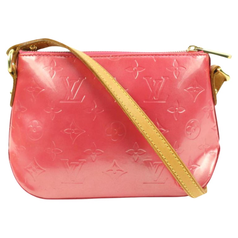 Authentic New Louis Vuitton Fuchsia Hot Pink Vernis Leather Houston  Shoulder Bag