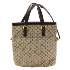 Louis Vuitton Francoise Monogram Mini Lin 2way 866335 Baige Canvas Tote