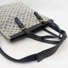Louis Vuitton Francoise Monogram Mini Lin 865872 Black Coated Canvas Tote