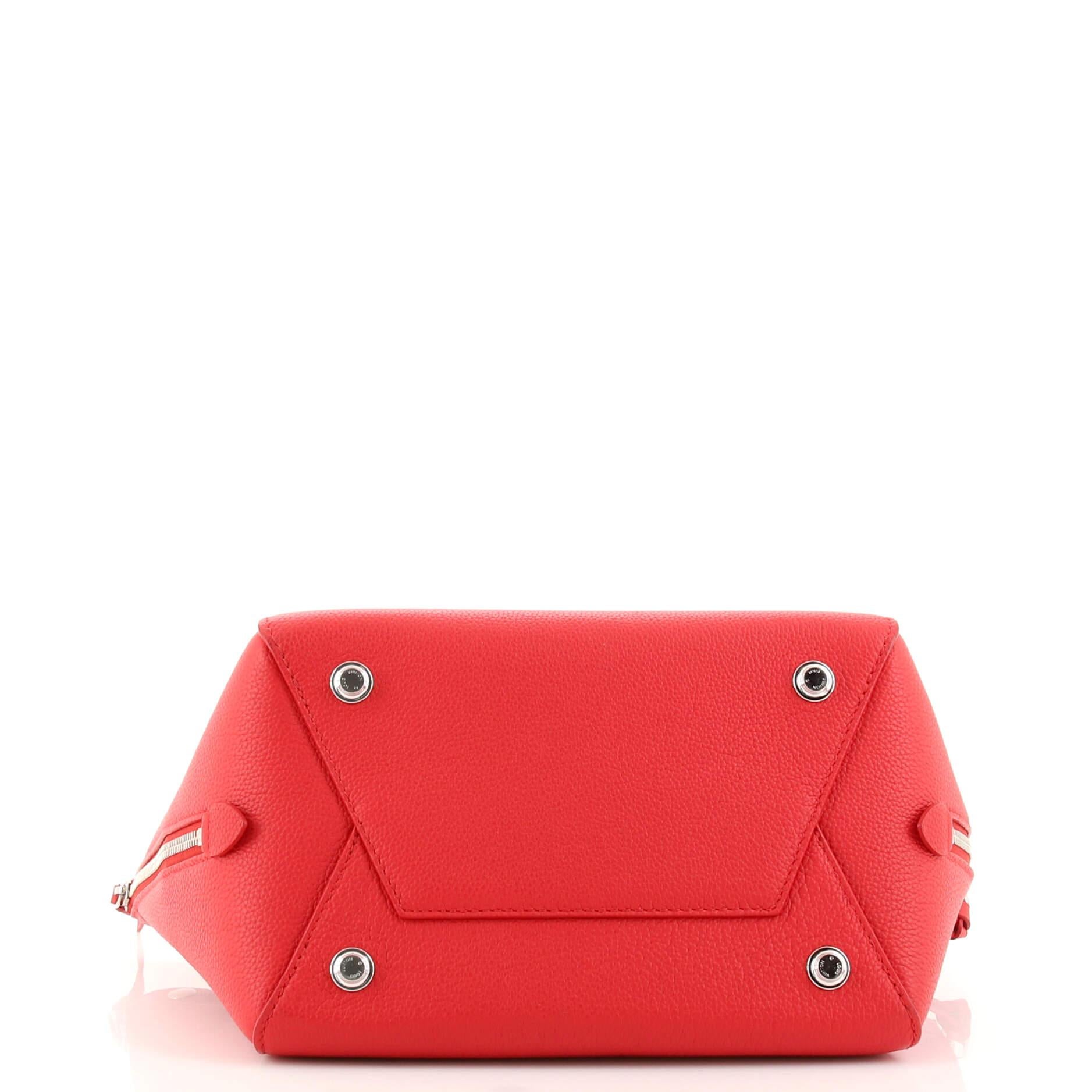 Red Louis Vuitton Freedom Handbag Calfskin