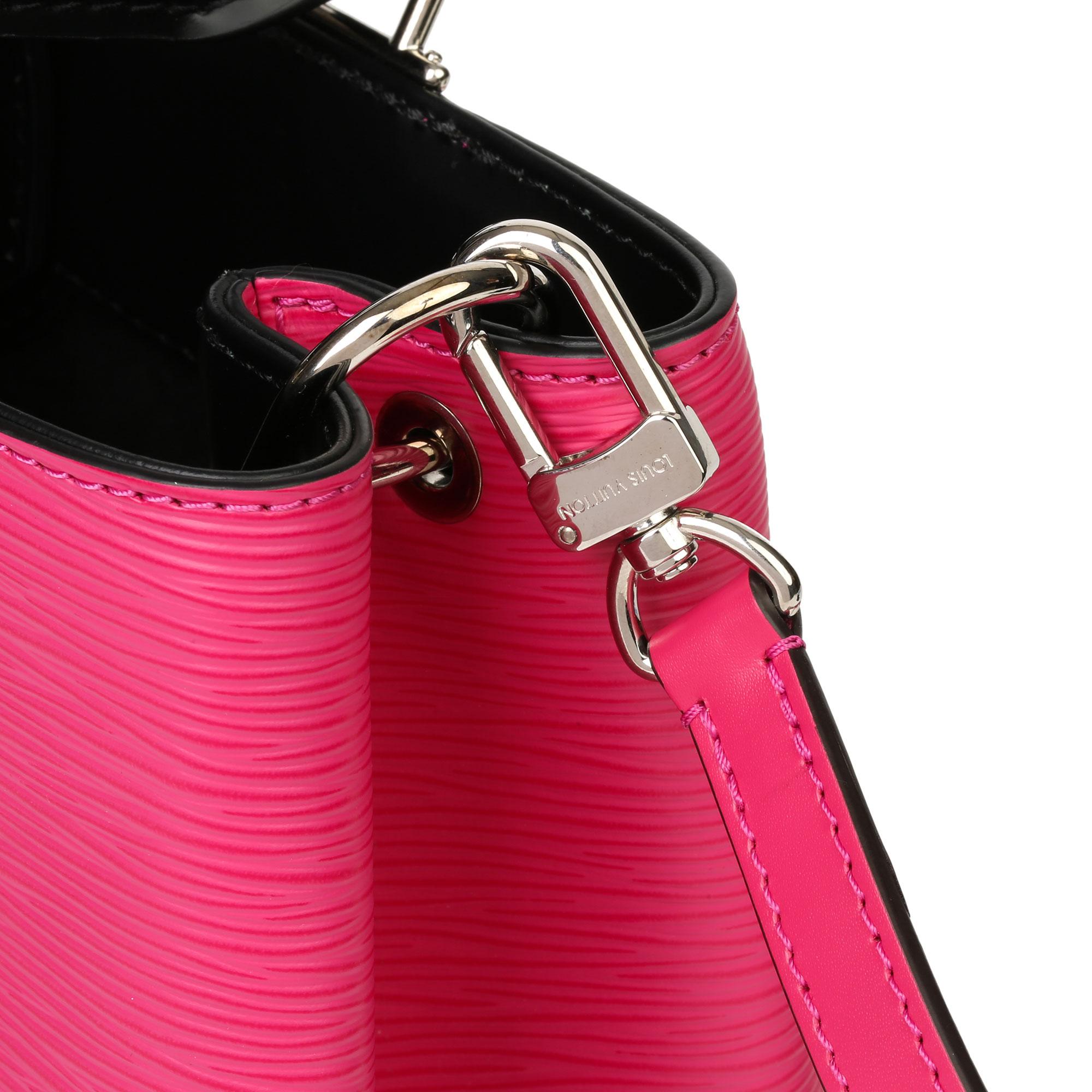 Pink Louis Vuitton Freesia & Black Epi Leather Kleber PM 
