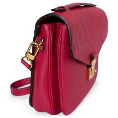 LOUIS VUITTON Freesia pink Monogram Empreinte leather POCHETTE METIS Bag