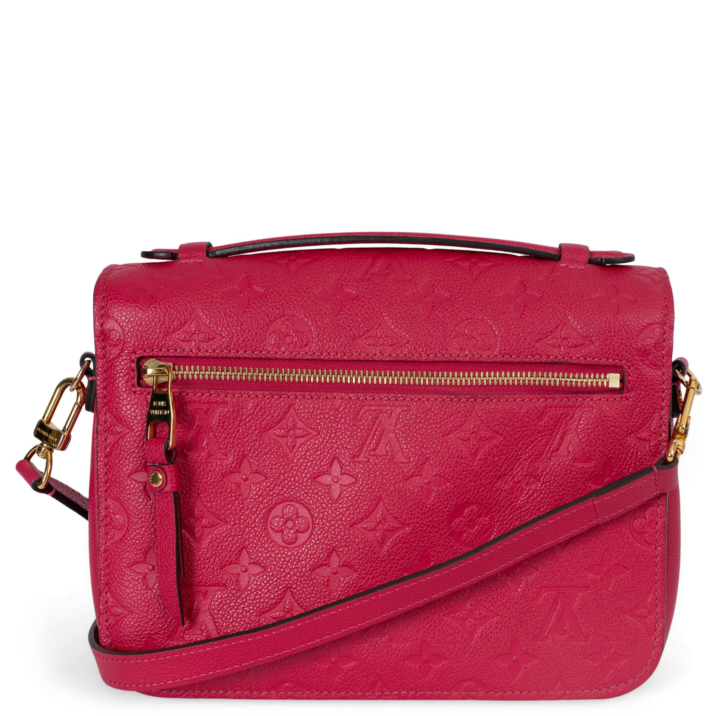 Pink LOUIS VUITTON Freesia pink Monogram Empreinte leather POCHETTE METIS Bag