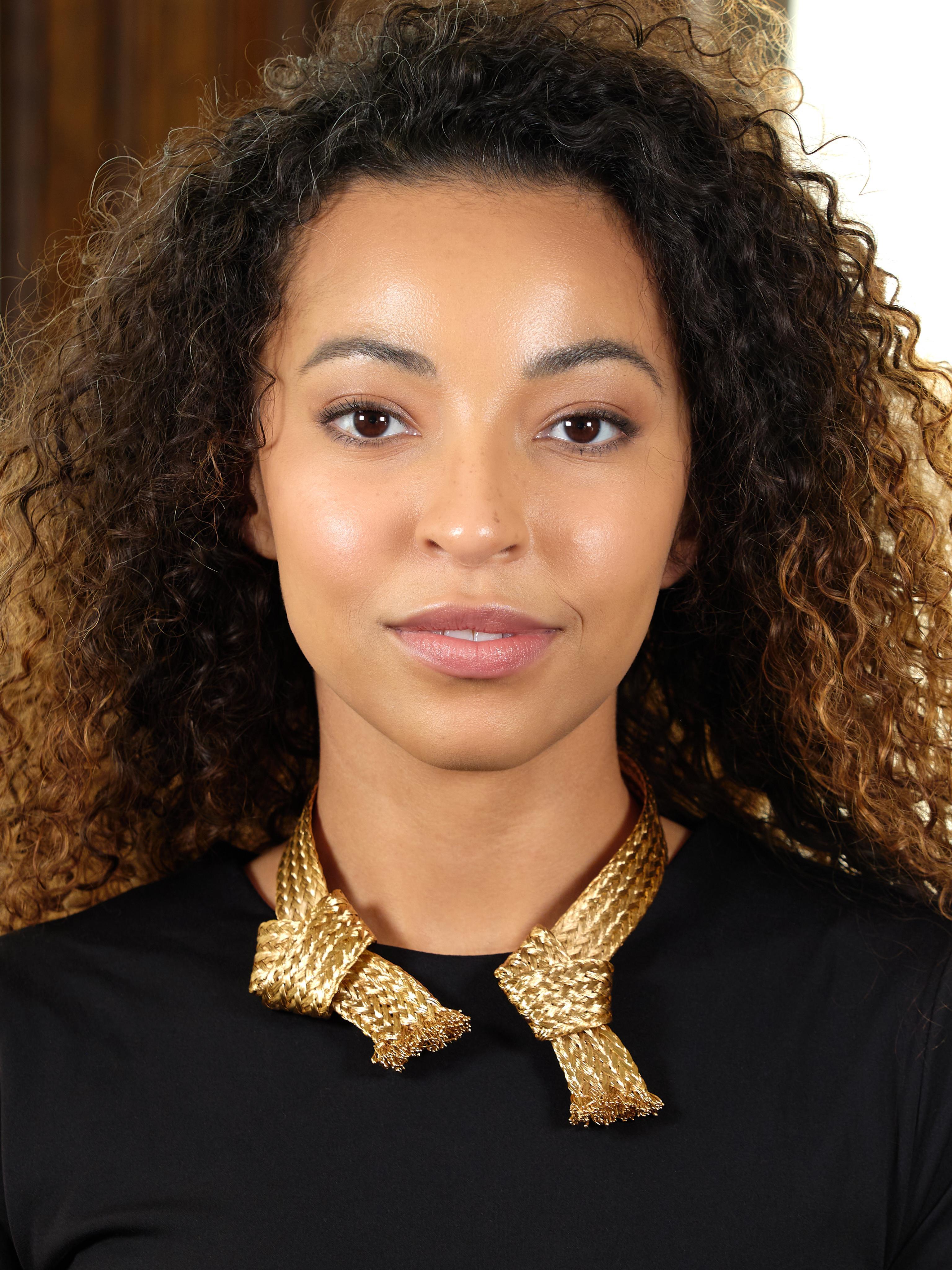 Louis Vuitton French 2017 Runway Brass Woven Knot Open Collar Necklace For Sale 6