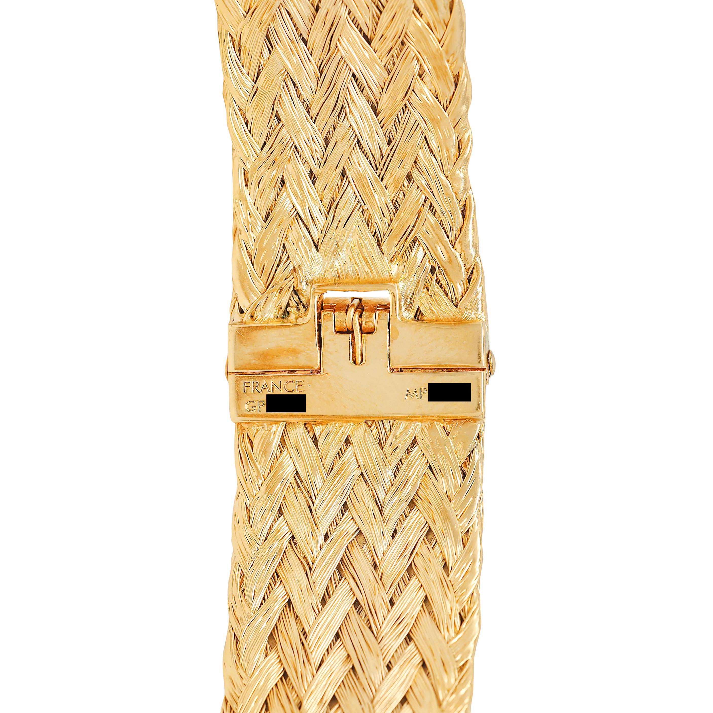 Louis Vuitton French 2017 Runway Brass Woven Knot Open Collar Necklace For Sale 4