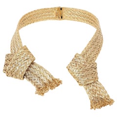 Louis Vuitton Collana con colletto aperto in ottone con nodo intrecciato