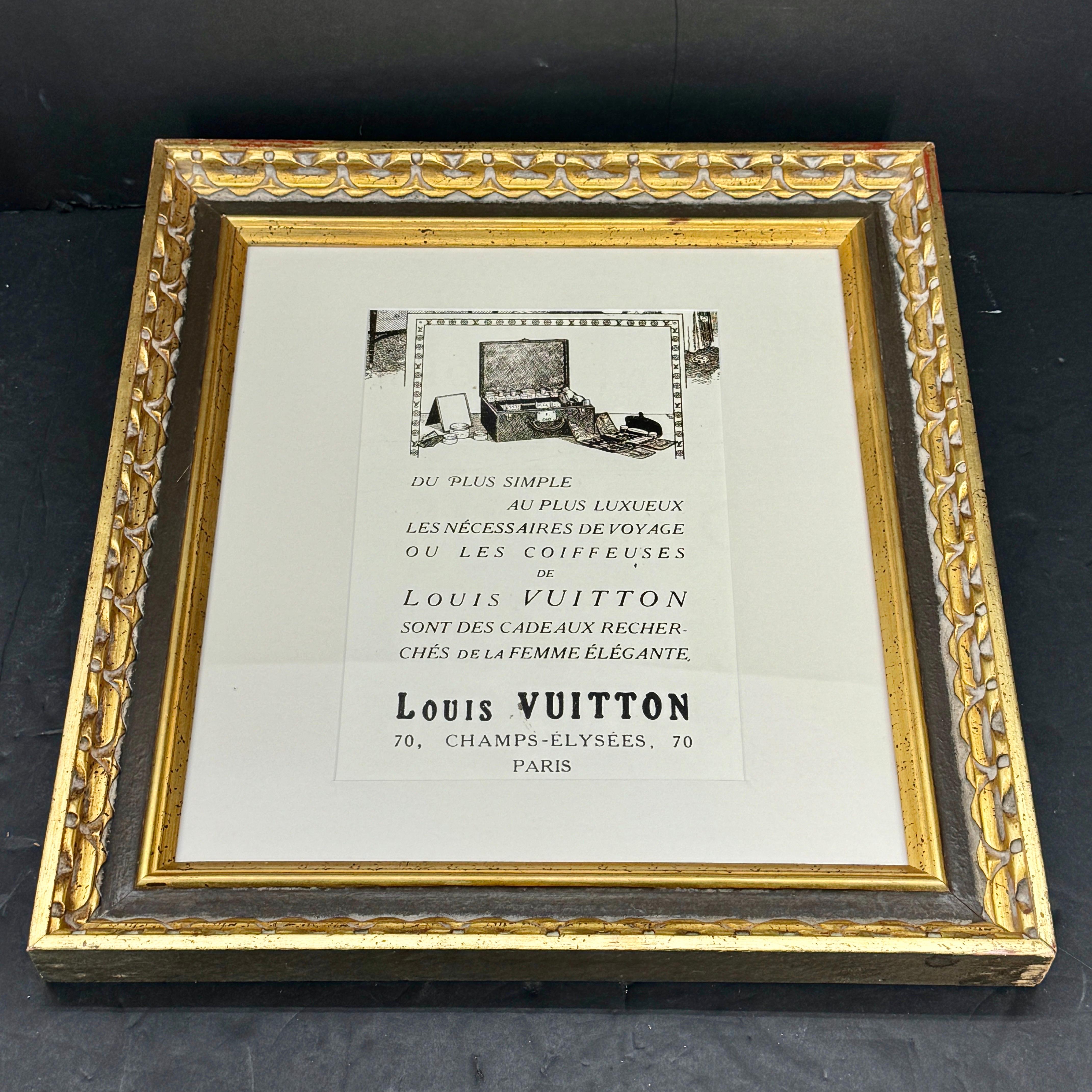 Französischer Louis Vuitton-Kunstdruck eines Truhens in Vintage-Rahmen im Angebot 6