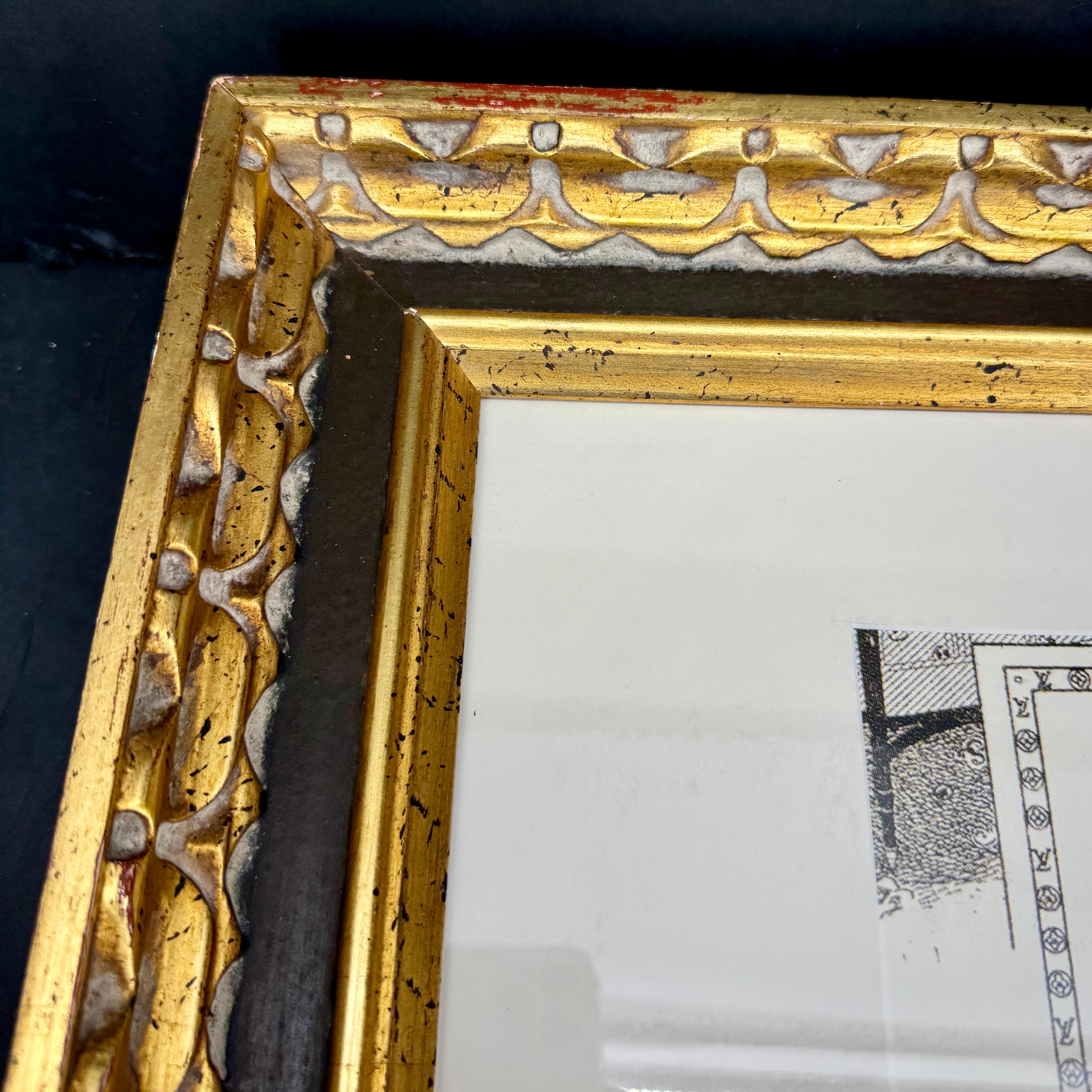 Französischer Louis Vuitton-Kunstdruck eines Truhens in Vintage-Rahmen im Zustand „Gut“ im Angebot in Haddonfield, NJ