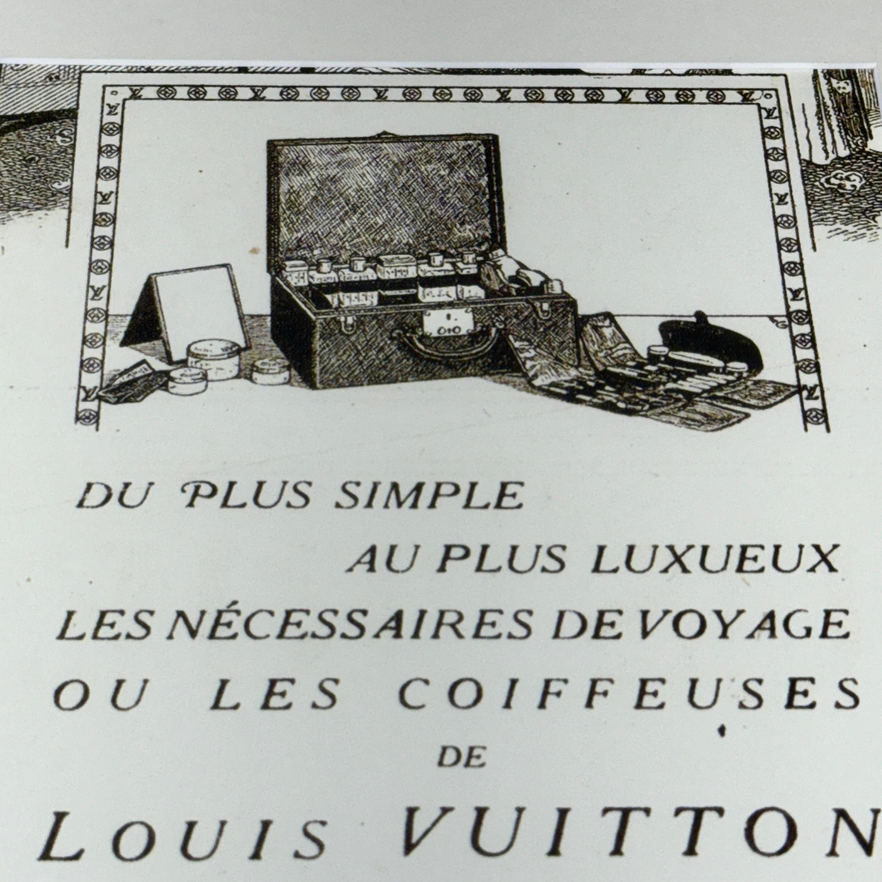 Französischer Louis Vuitton-Kunstdruck eines Truhens in Vintage-Rahmen (20. Jahrhundert) im Angebot