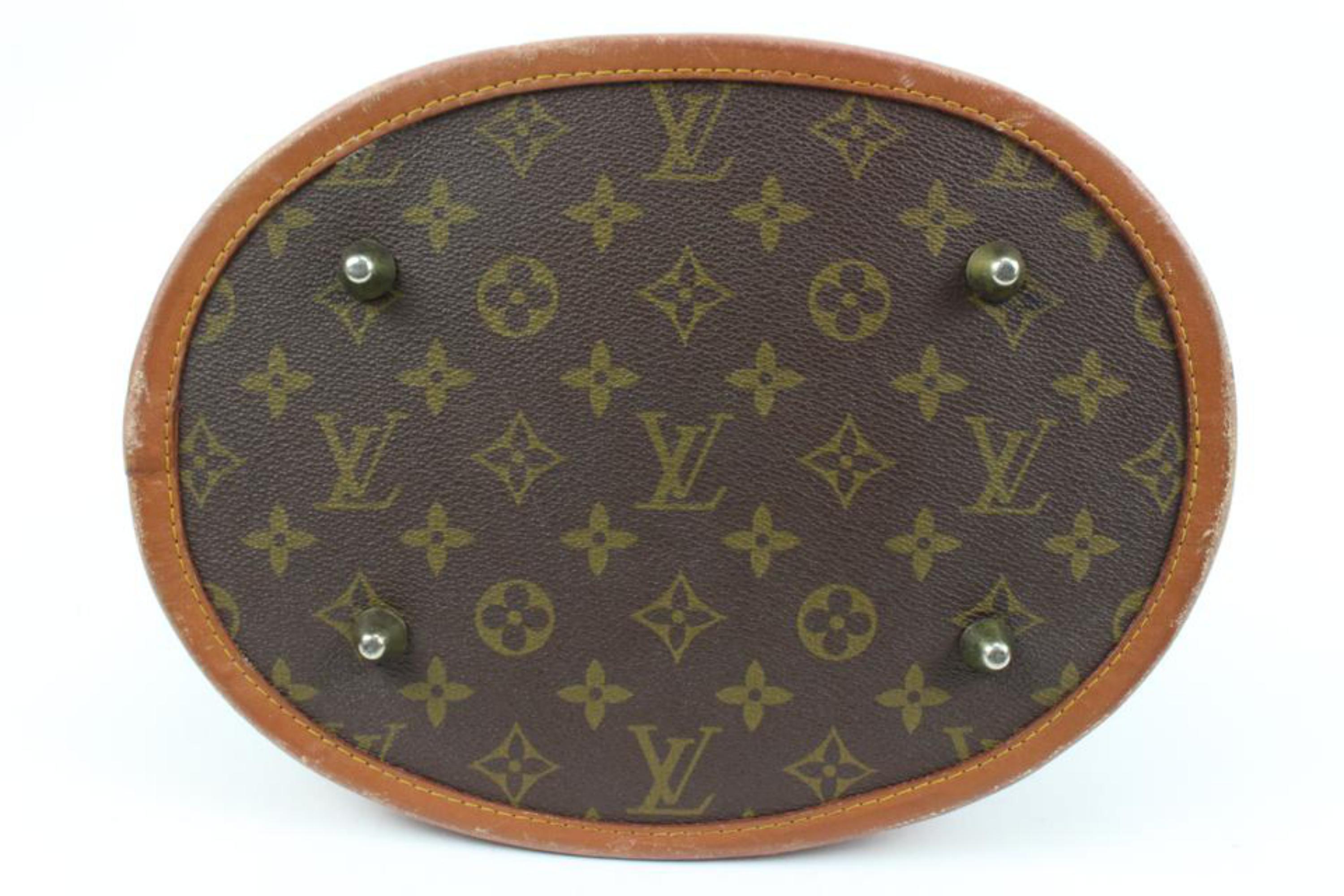 Louis Vuitton French Co Monogram Marais Bucket GM Tote Bag 121lv51 For Sale 2