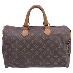 Louis Vuitton French Company Vintage Monogram Canvas Speedy 35 Bag
