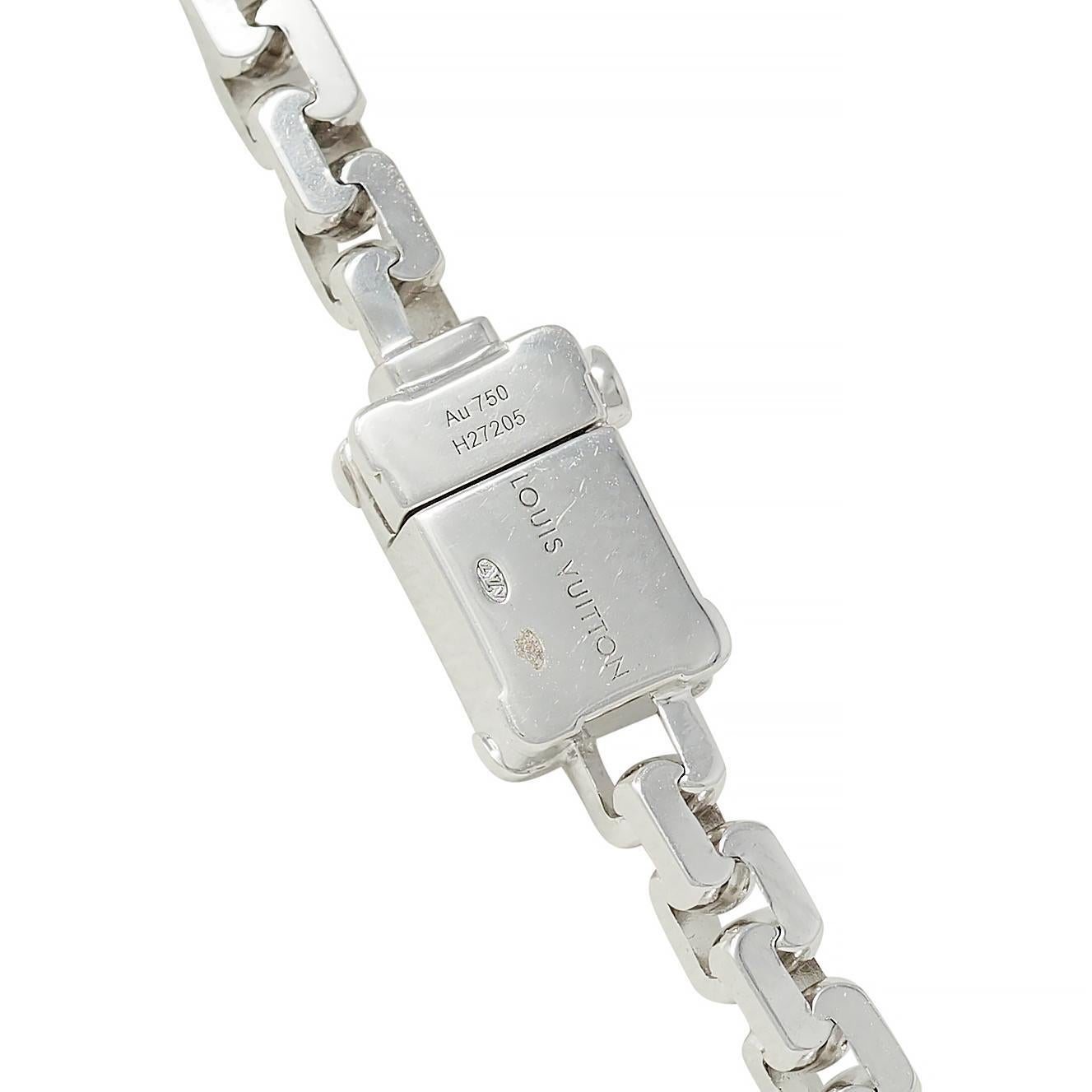 Louis Vuitton, collier unisexe Les Gastons Trunk en or blanc 18 carats et diamants français en vente 4