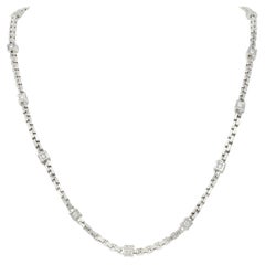 Louis Vuitton French Diamond 18K White Gold Les Gastons Trunk Unisex Necklace
