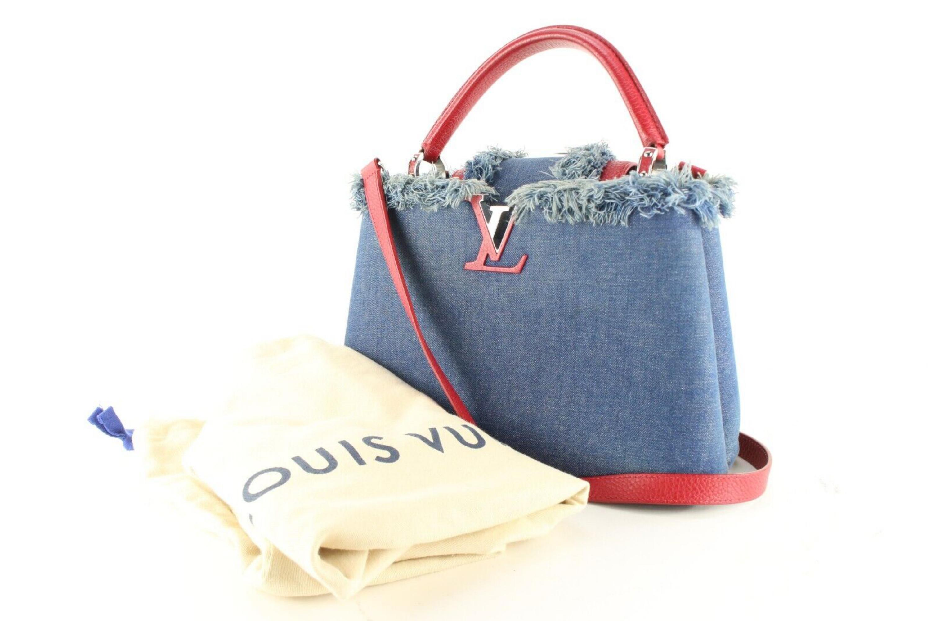 Louis Vuitton Fringed Denim Capucines PM 1LK0118 6