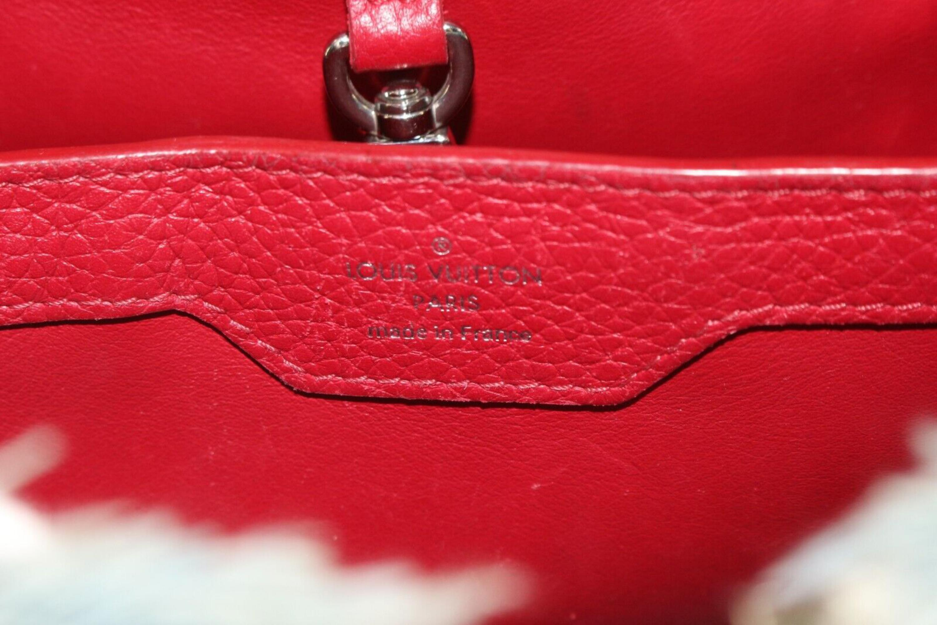 Women's Louis Vuitton Fringed Denim Capucines PM 1LK0118