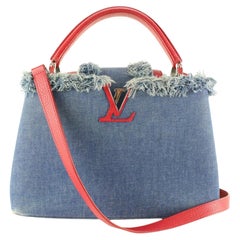 Louis Vuitton Fringed Denim Capucines PM 1LK0118