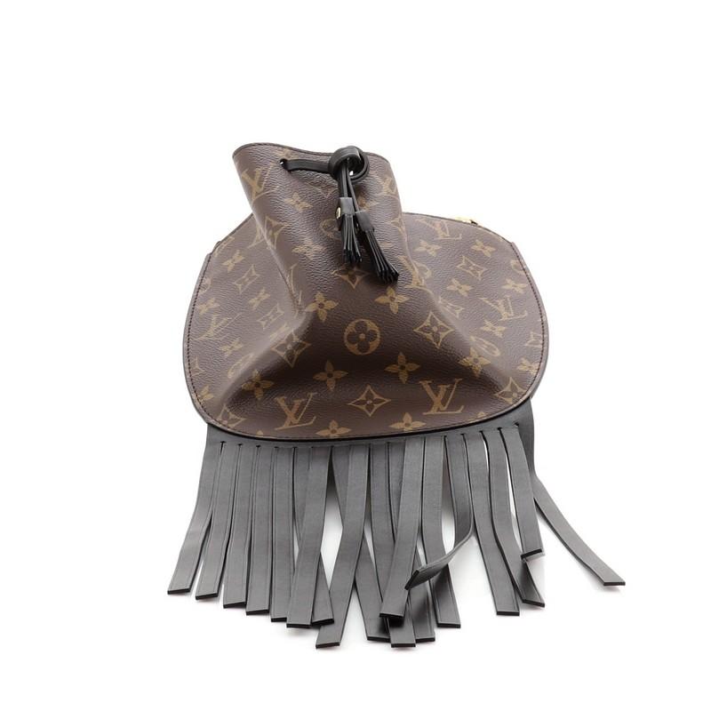 Louis Vuitton Fringed Noe Bag Monogram Canvas with Leather In Good Condition In NY, NY