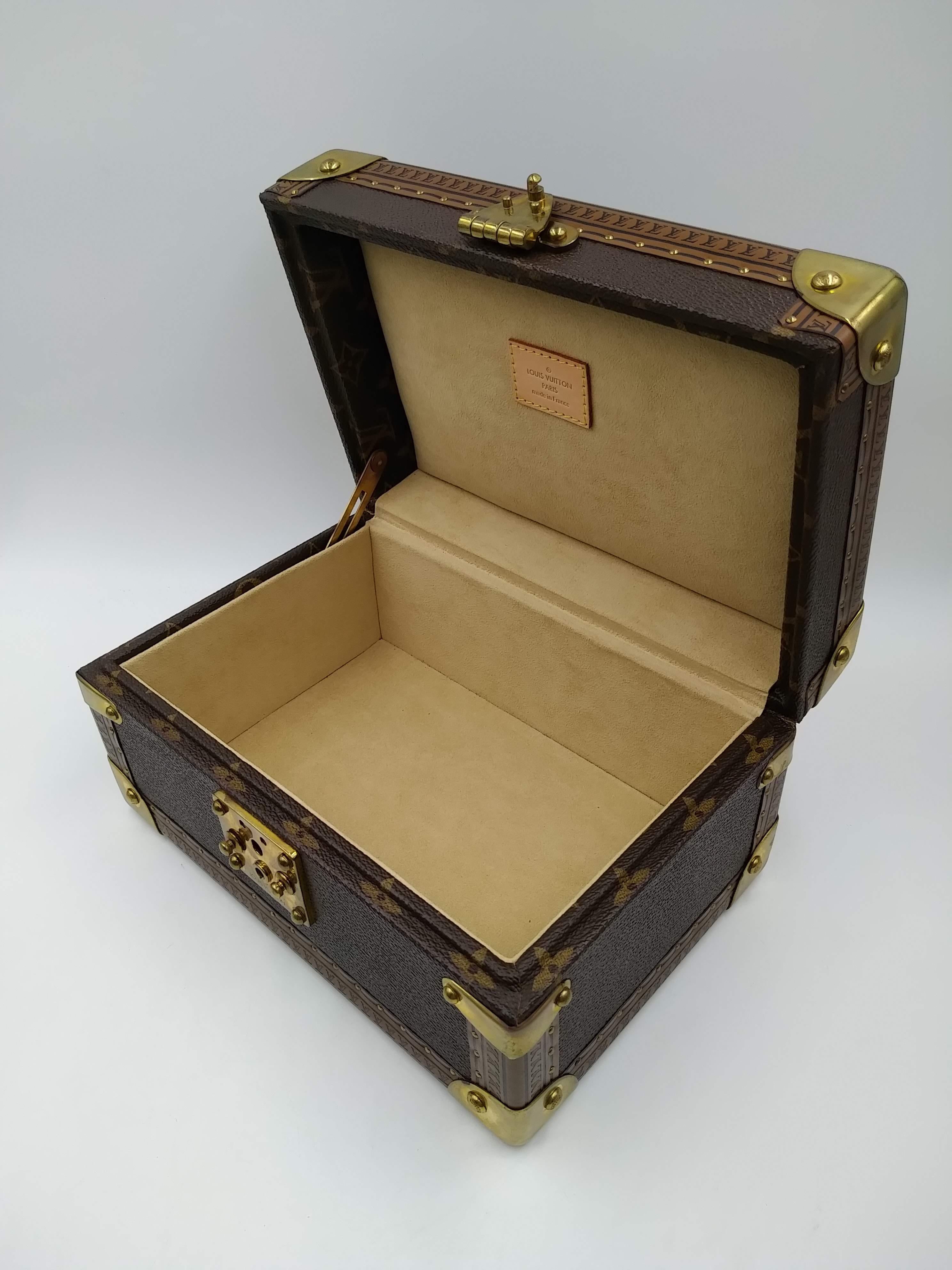 Louis Vuitton Frog Canvas Coffret Tresor 24 Jewelry Box For Sale 6