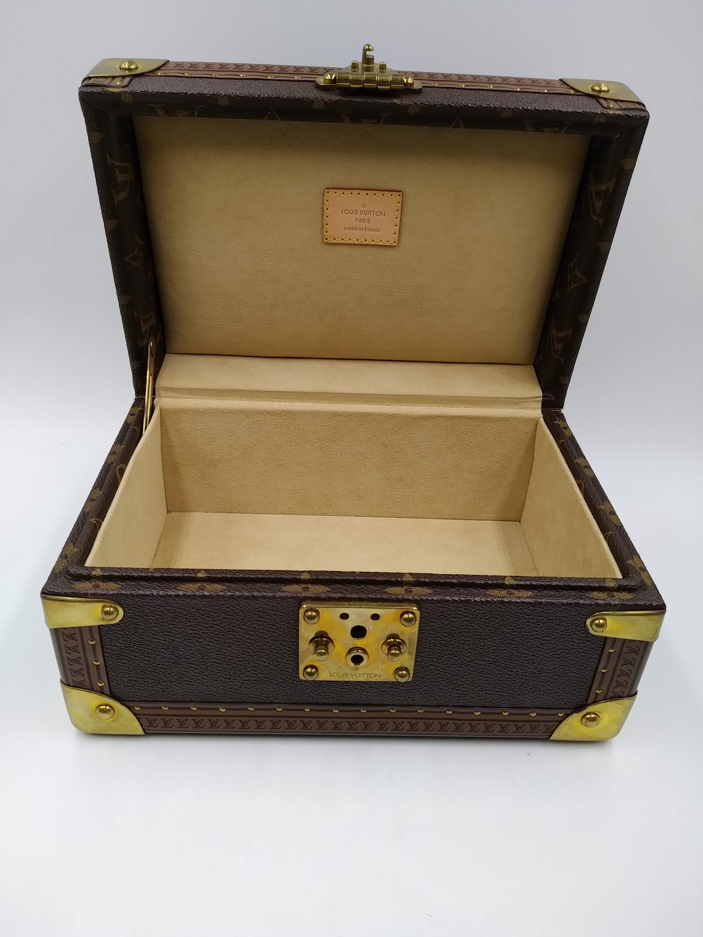 Louis Vuitton Frog Canvas Coffret Tresor 24 Jewelry Box For Sale 7