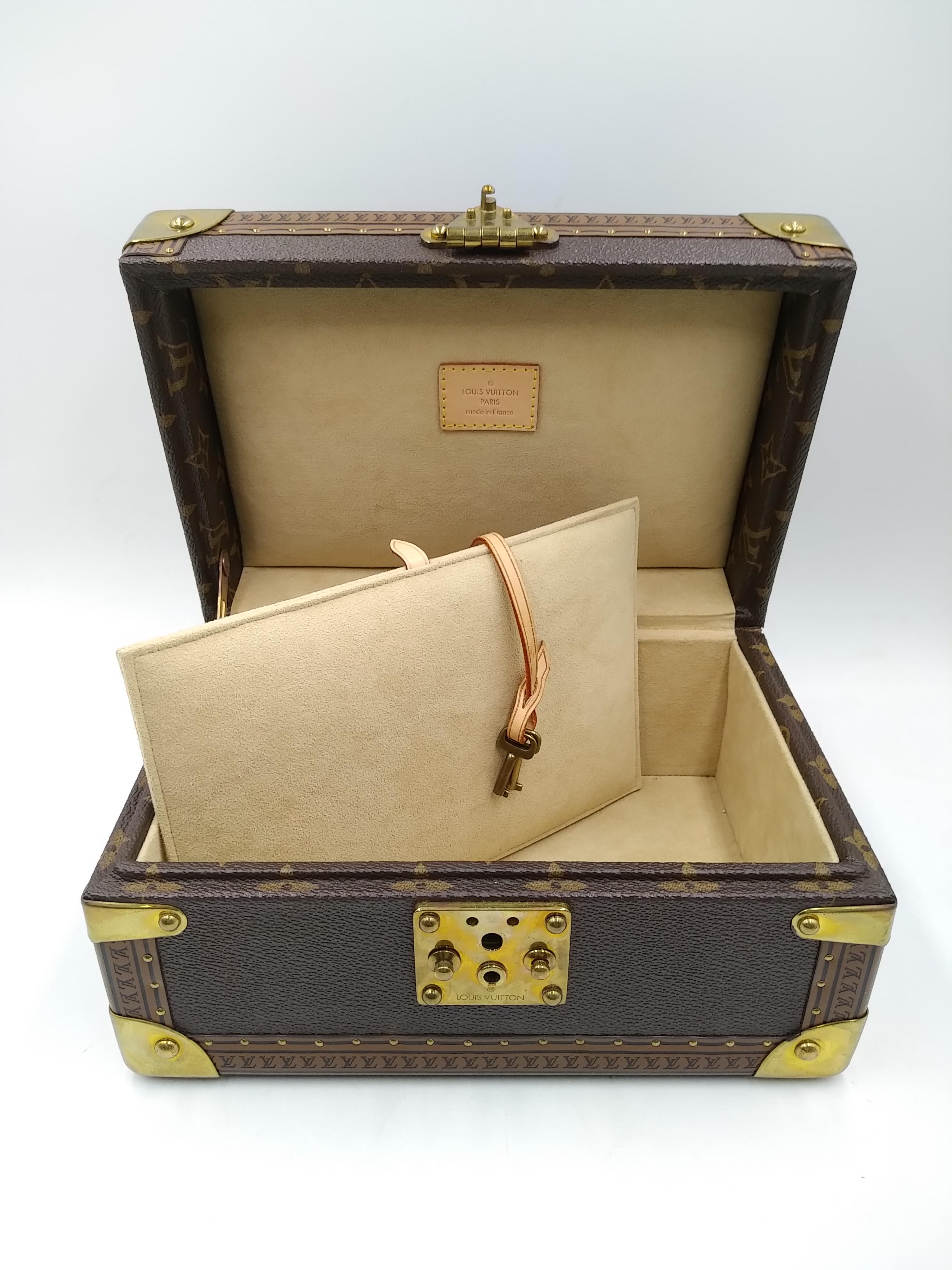 Boîte à bijoux Louis Vuitton Coffret Tresor 24 en toile grenouille Unisexe en vente