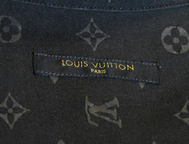 Louis Vuitton Front Button Short Sleeve Brown and Beige Monogram Shirt ...