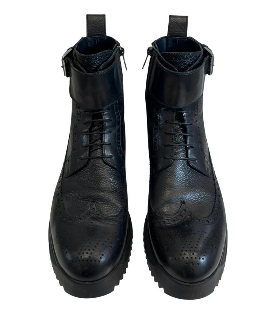 Black Louis Vuitton Frontier Leather Ankle Boots For Sale