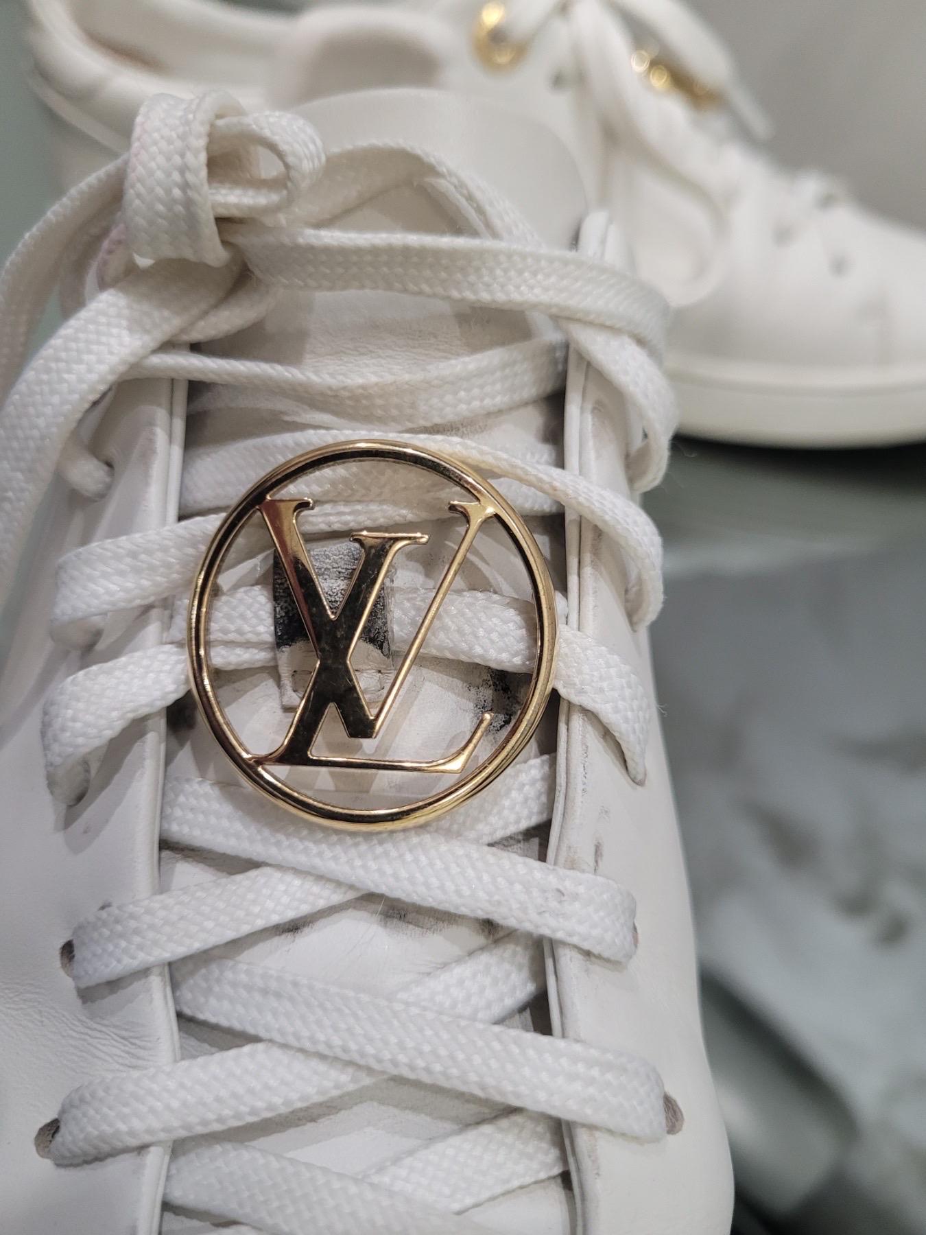 Louis Vuitton Frontrow Leder Sneakers - Größe 38.5 (40) im Angebot 2