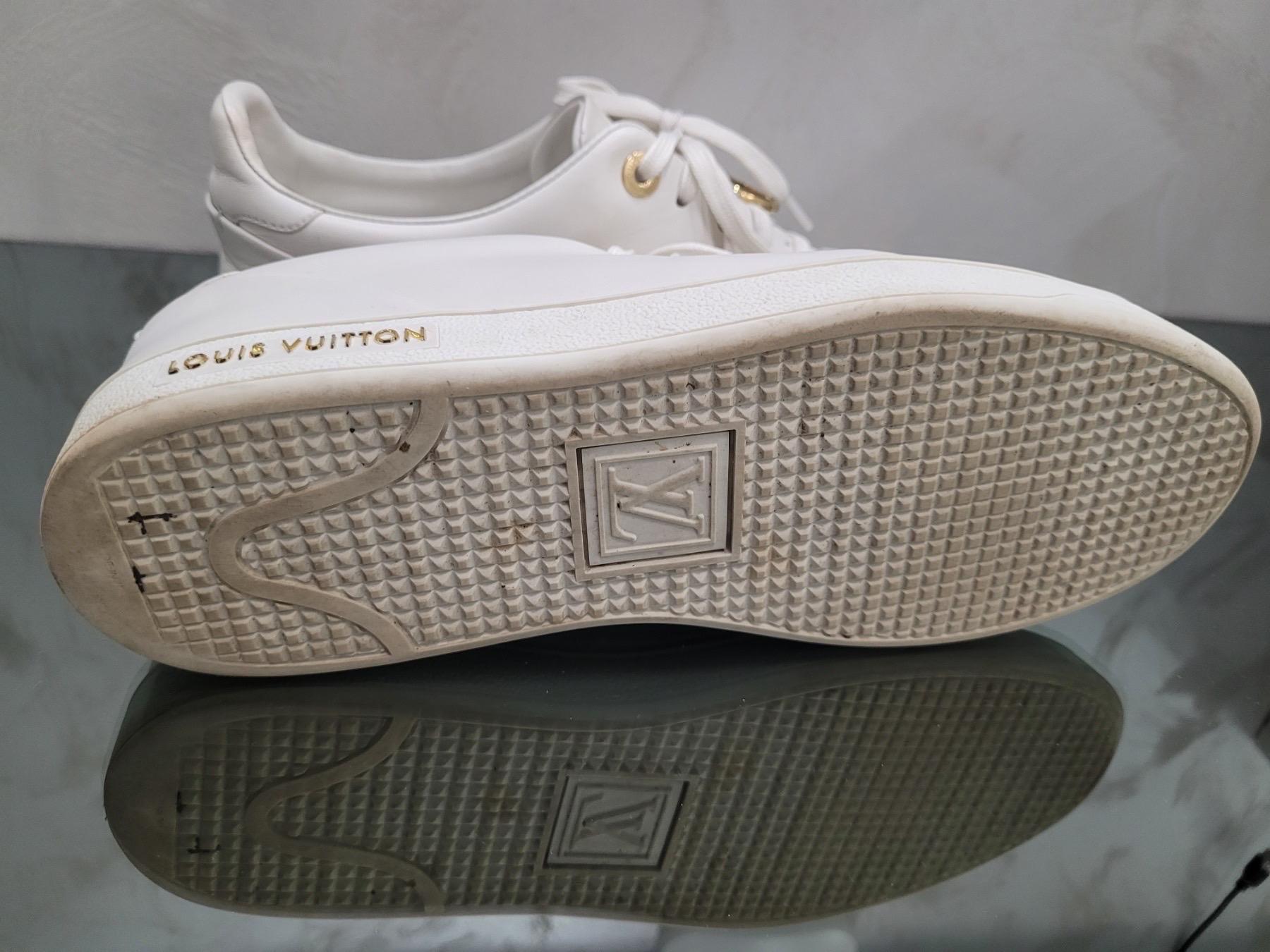 Louis Vuitton Frontrow Leder Sneakers - Größe 38.5 (40) im Angebot 3