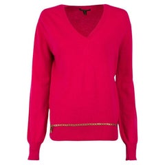 Louis Vuitton Fuchsia Cashmere Chain Lock Jumper Size S