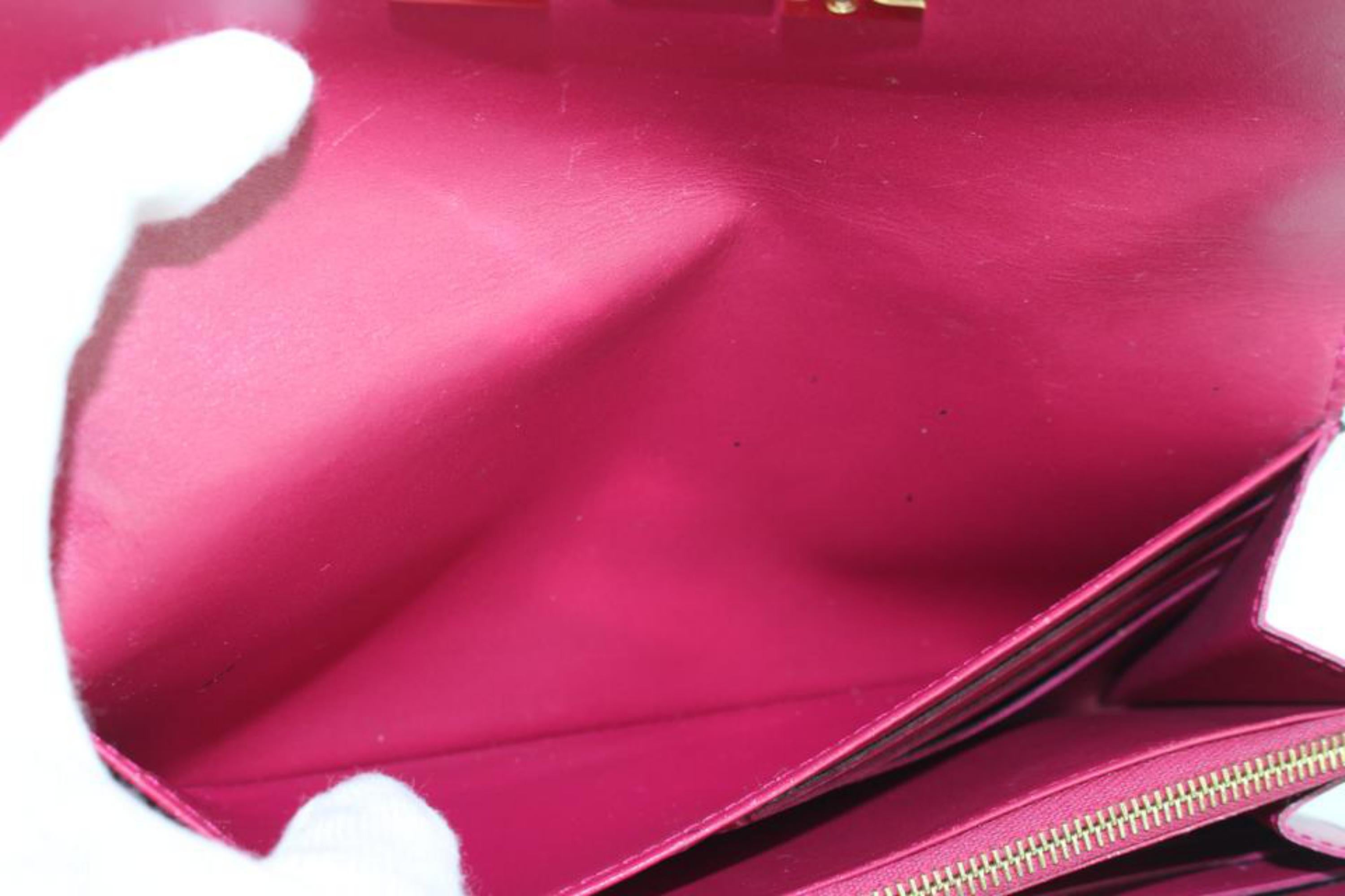 Louis Vuitton Fuchsia Clutch Monogam Vernis 4lz1220 Wallet For Sale 5