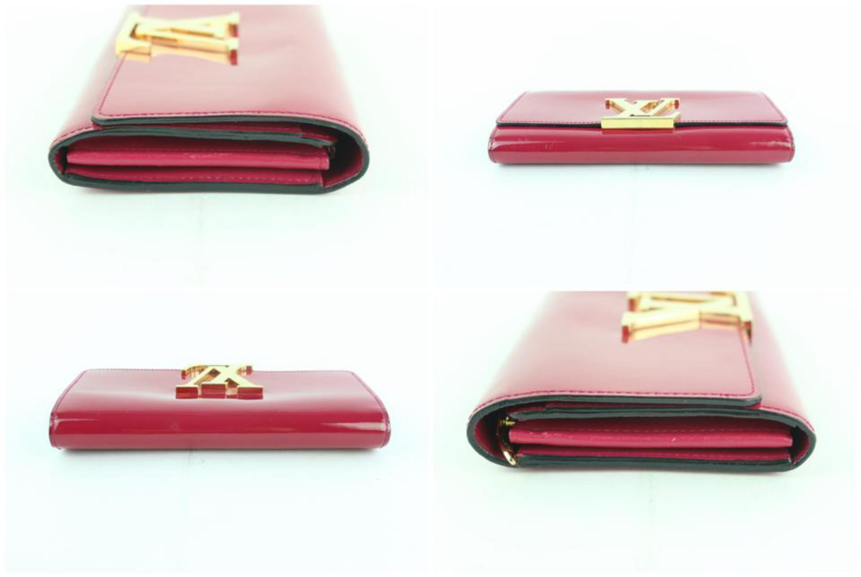 Women's Louis Vuitton Fuchsia Clutch Monogam Vernis 4lz1220 Wallet For Sale