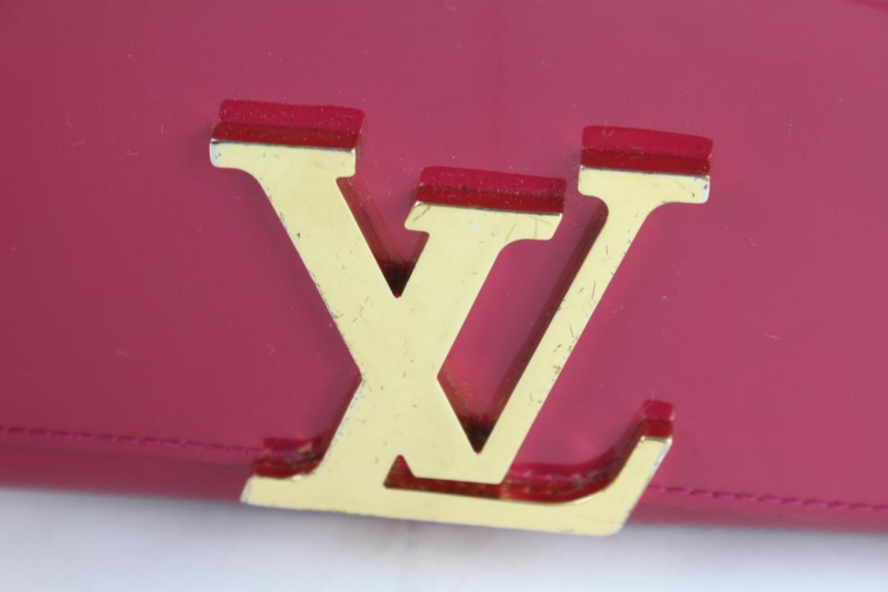 Louis Vuitton Fuchsia Clutch Monogam Vernis 4lz1220 Wallet For Sale 4