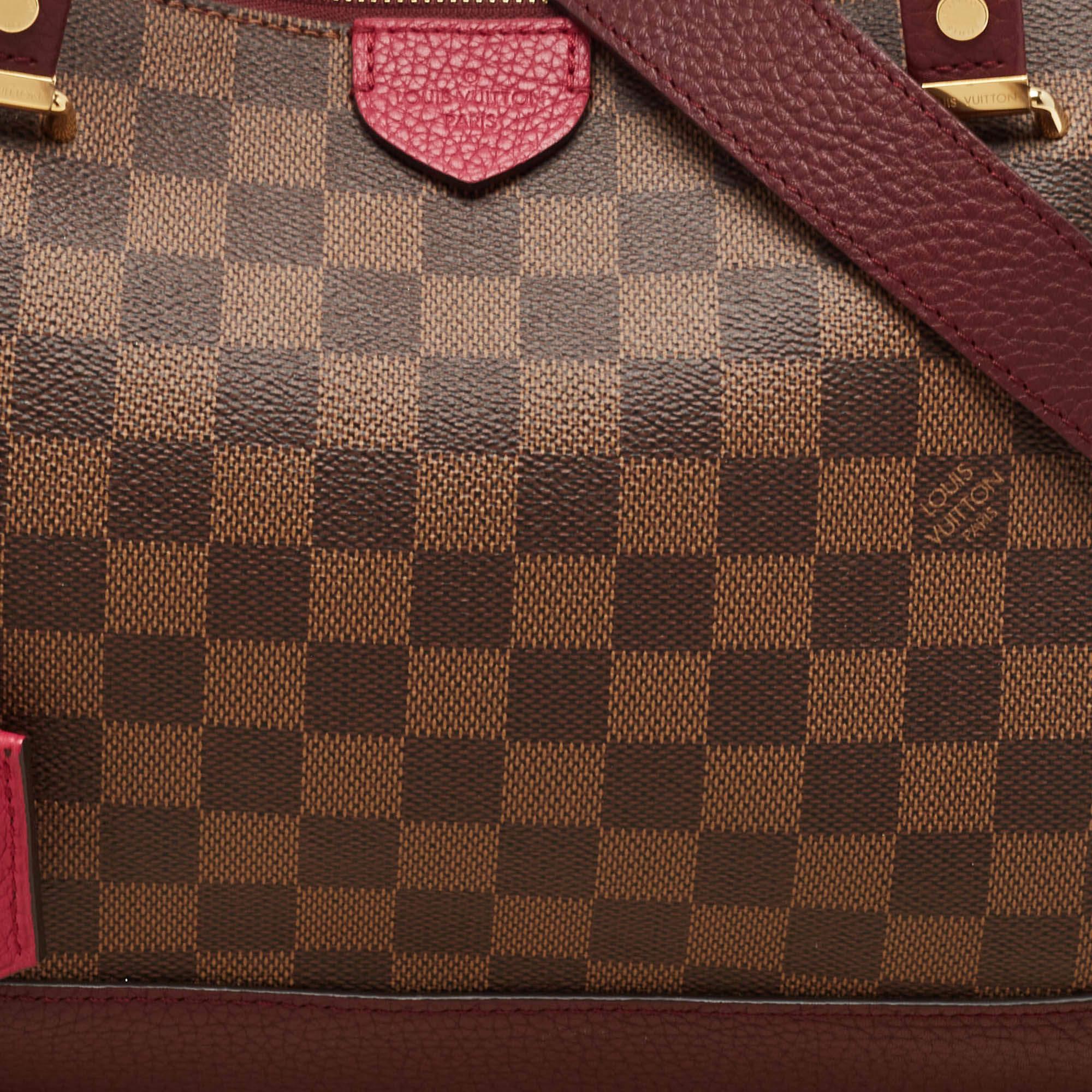 Women's Louis Vuitton Fuchsia Damier Ebene Canvas Hyde Park Bag