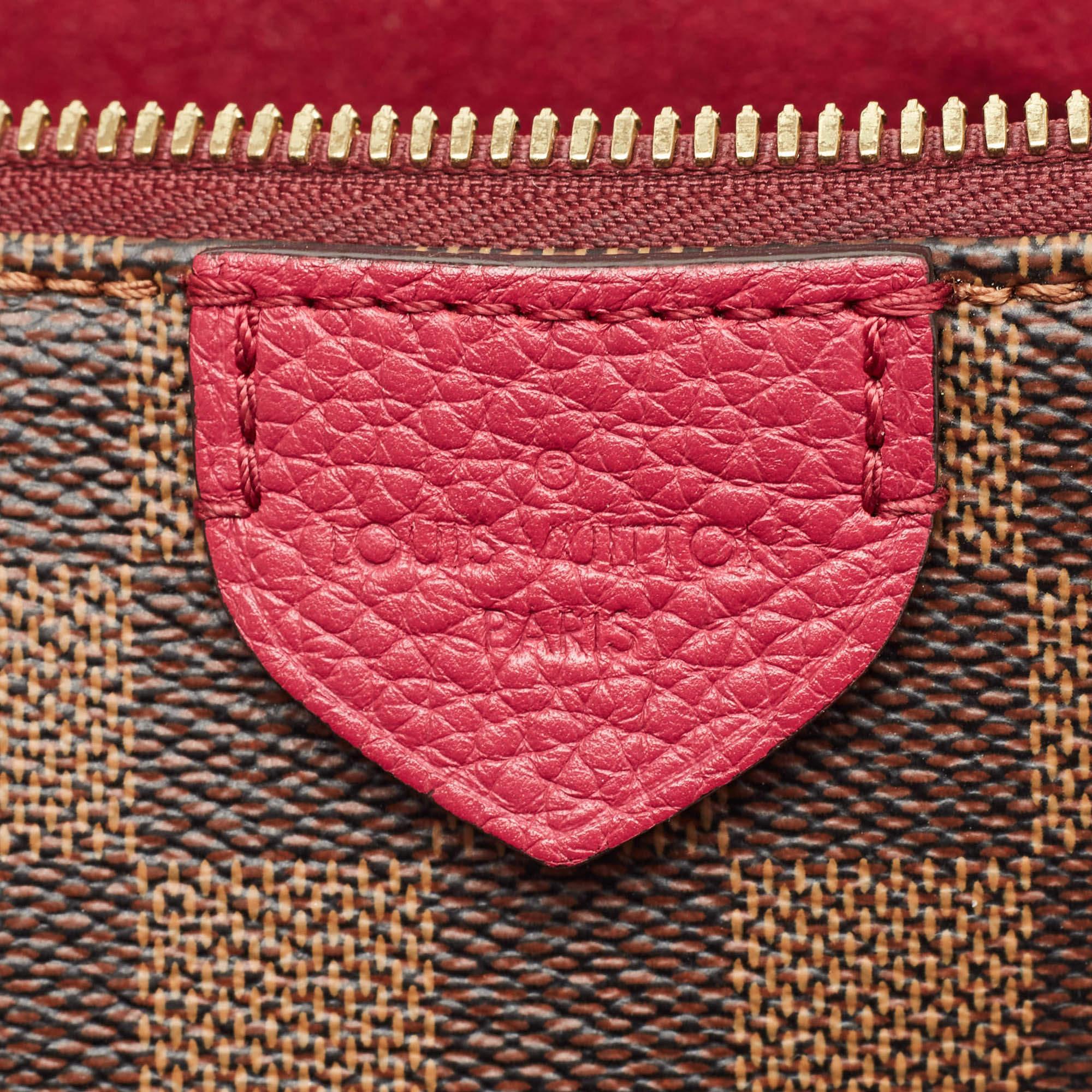 Louis Vuitton Fuchsia Damier Ebene Canvas Hyde Park Bag 2