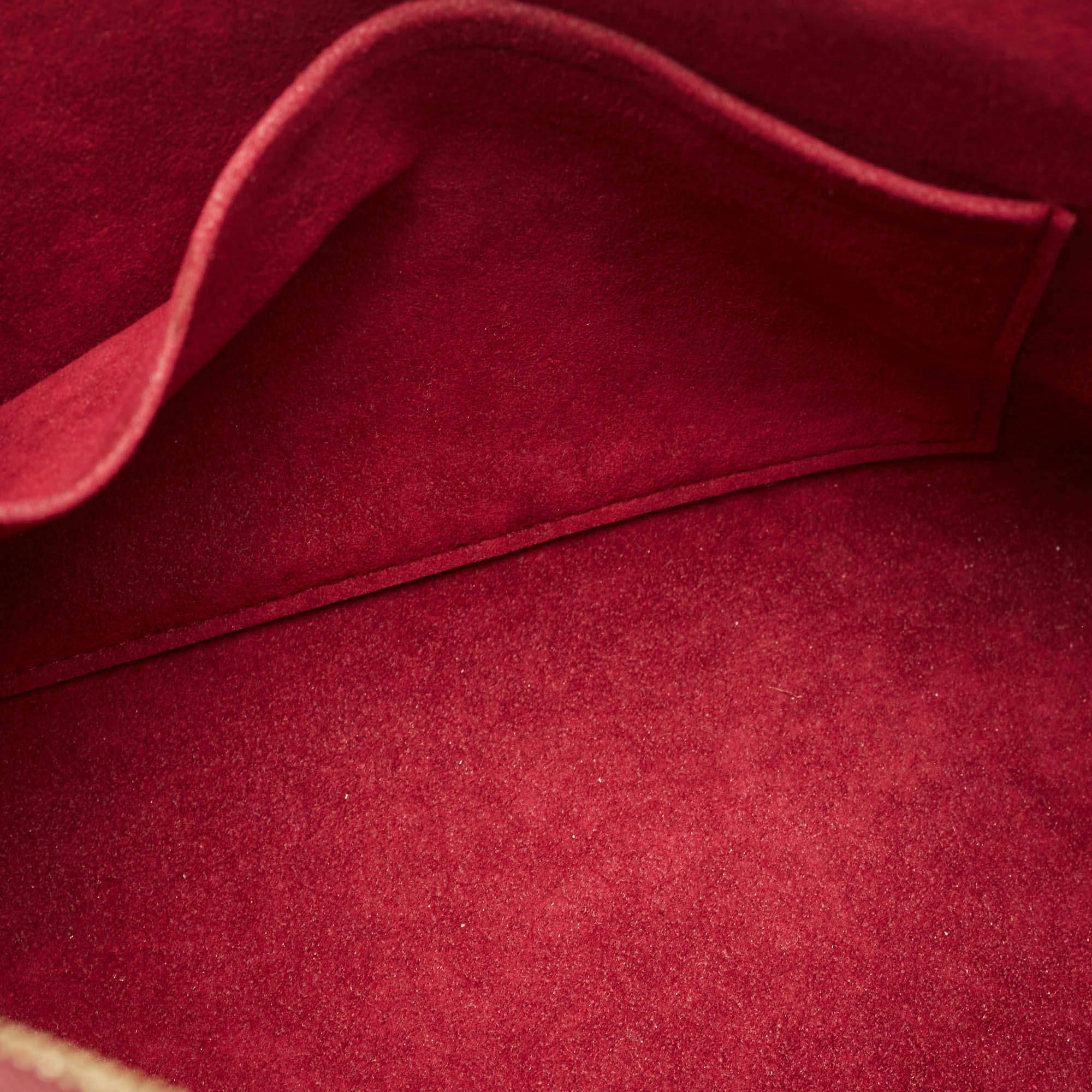Louis Vuitton Fuchsia Damier Ebene Canvas Hyde Park Bag 4