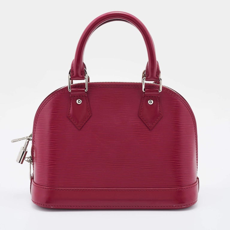 Louis Vuitton Alma Handbag Epi Leather with Logo Jacquard Strap BB at  1stDibs